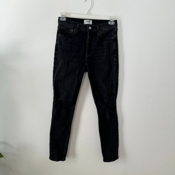 Agolde Black/Washed out Black Jeans. - Picture 1 of 13